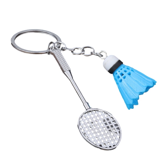 Keychain Pendant Simulated Badminton Racket Charm Mini Key Chain Zinc Alloy Pendant Personalized Bag Accessories