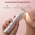 thumbnail image 5 of Dermaplane Razor for Women Face, Facial Hair Remover with 7 Replaceable Blades for Anti-Aging - Rechargeable - LED Light - 3 Speeds, Ergonomic Handle Face Dermaplaning Tool, White, 5 of 9