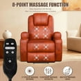 thumbnail image 6 of Homall Power Lift Recliner with Massage Function for Elderly,Ergonomic Recliner Chair for Living Room,Heavy Duty Leathaire Single Sofa with 2 Cup Holder for Bedroom Home Theater,Brown, 6 of 7
