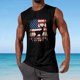 thumbnail image 2 of Tanque Deportivo de Cuello Redondo de la Impresión de la Moda Casual de los Hombres, Blusa de Poliéster sin Mangas para el Uso Diario Casual Al Aire Libre, 2 of 5