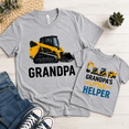 thumbnail image 3 of Construction Grandpa And Grandpa's Little Helper Matching Shirts, Excavator Dump Truck Outfit, Grandpa And Grandchild Gift, Baby Toddler Kids Youth Shirt, 3 of 7