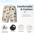 thumbnail image 5 of Sigee Dogs Funny Pets Print Mens Swim Trunks with Compression Liner Quick Dry Swim Stretch Beach Shorts with Pockets,S-3XL, 5 of 7