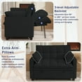 thumbnail image 6 of Pingliang Home Convertible Loveseat Reclining Sleeper Sofa Pull Out Bed,2 Seat Small Couch with Storage Side Pockets,for Living Room Apartment Office Studio, 6 of 11