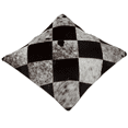 thumbnail image 4 of 15 x 15 Inch Cowhide Cushion Covers – Patchwork Design Using Real Cowhide Skin and Faux Leather Back – Durable, Luxurious, and Reversible for Home Décor, 4 of 6
