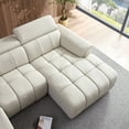 thumbnail image 3 of Electric Reclining Sofa, Modern Control Genuine Leather L Shaped Couch, Lounge Seat Theater Seating Furniture with USB Port, Sofa with Headrest & Footrest for Living Room, Apartment,Office(LIGHT GREY), 3 of 9