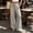 Gray, variant on Women's Striped Print Pants, Elastic Drawstring Waist, Casual Long Trousers with Pockets Green M