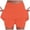 Orange, variant on TinyBloomm Women's High Waist Pocket Athletic Skirted Leggings Two Piece Set V Neck Sports Fashion Workout Bottoms Bathing Suit Skirt, Size XXL