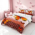 thumbnail image 2 of Homewish Orange Butterfly Leopard Print Duvet Cover Queen, Animal Queen Bedding, Polka Dots Reversible, 3 Piece 1 Duvet Cover and 2 Pillowcases, 2 of 6