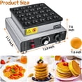 thumbnail image 4 of KHTD Mini Pancake Maker Machine, 25PCS Electric Nonstick Dutch Pancake Maker, 1.6 Inches Commercial Muffin Maker with Thermostat & Timer Control for, 4 of 6