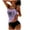 B-Purple, variant on GERsome Tankini Swimsuits for Women Two Piece Bathing Suits Tummy Control Tank Top with Mid Waist Briefs S-2XL