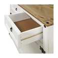 thumbnail image 5 of HomeStock Suburban Sophistication Wood Buffet Sideboard in Rustic Finish, Solid Pine, Dovetail Drawer Joints, Distressed Hardware, Spacious Storage, Easy Assembly-Color:Distressed White,Size:2 Door, 5 of 6