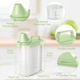 thumbnail image 4 of Sharemee - Portable Rice Container, 3KG Food Grain Cereal Flour Storage Containers, Plastic Airtight Cat Food Dispenser, 2 PCS, 4 of 8