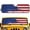 Artistic American Flag, variant on Chririnla Blue Galaxy Sun Shade Compatible with Wrangler JL JK Gladiator 16.14"x52.95" Folding Front Window Sun Shade for Car Accessories Reflective Heat Shield Protection