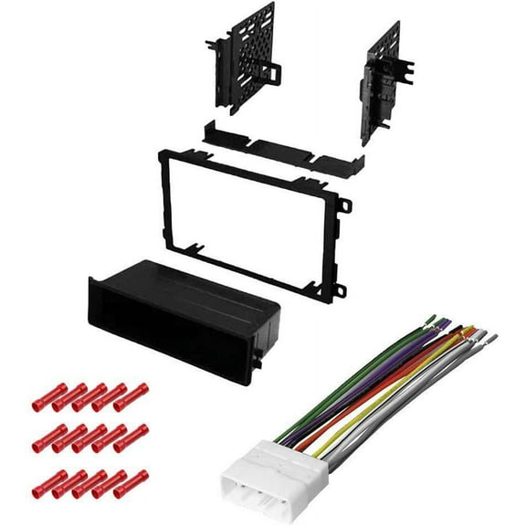 GSKIT936 Car Stereo Installation Kit for 1998-2002 Isuzu Amigo - in Dash Mounting Kit, Wire Harness, Antenna Adapter for Single or Double Din Radio Receivers