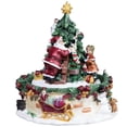 thumbnail image 5 of Northlight Musical Santa Claus and Christmas Tree Winter Scene Rotating Decoration - 5.5", 5 of 8
