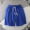 thumbnail image 7 of Men‘s Shorts Cargo Shorts Summer Casual Men Solid Color Cargo Short Multi-Pockets Drawstring Fifth Pants Loose Casual Short Pant, 7 of 7