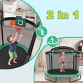 thumbnail image 4 of 6FT Small Trampoline for Kids with Basketball Hoop, SHINPT Indoor & Outdoor Trampoline with Safety Enclosure Net, Heavy-Duty Jumping Mat and No-Gap Design, Mini Trampoline for Boys & Girls Ages 3+, 4 of 9