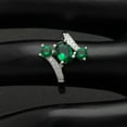 thumbnail image 4 of Birthstone Ring for Women Statement Ring 3 Stone Sterling Silver Cz Ginger Lyne Collection, 4 of 5