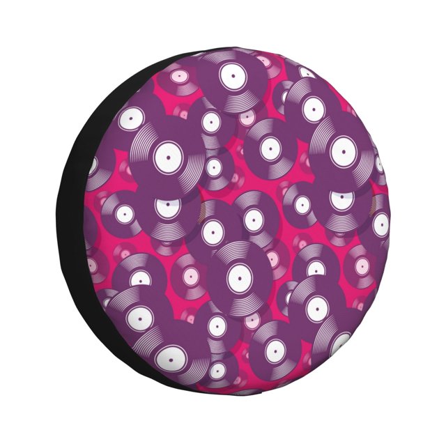 Balery Vintage Vinyl Record Cubiertas para Neumáticos - Protector Resistente para Neumáticos de Camioneta, SUV, Remolque, Camper y RV-16 inch