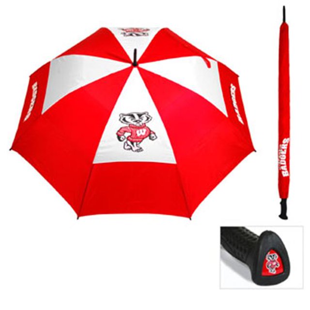 Team Golf Wisconsin Badgers 62 in. Double Canopy Umbrella