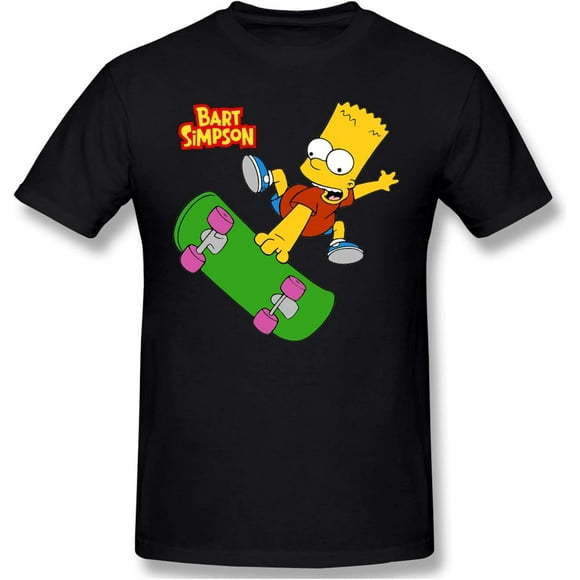 Bart Simpson T-Shirts Graphiques à Manches Courtes pour Hommes Hauts Tee T-Shirt pour Hommes Femmes