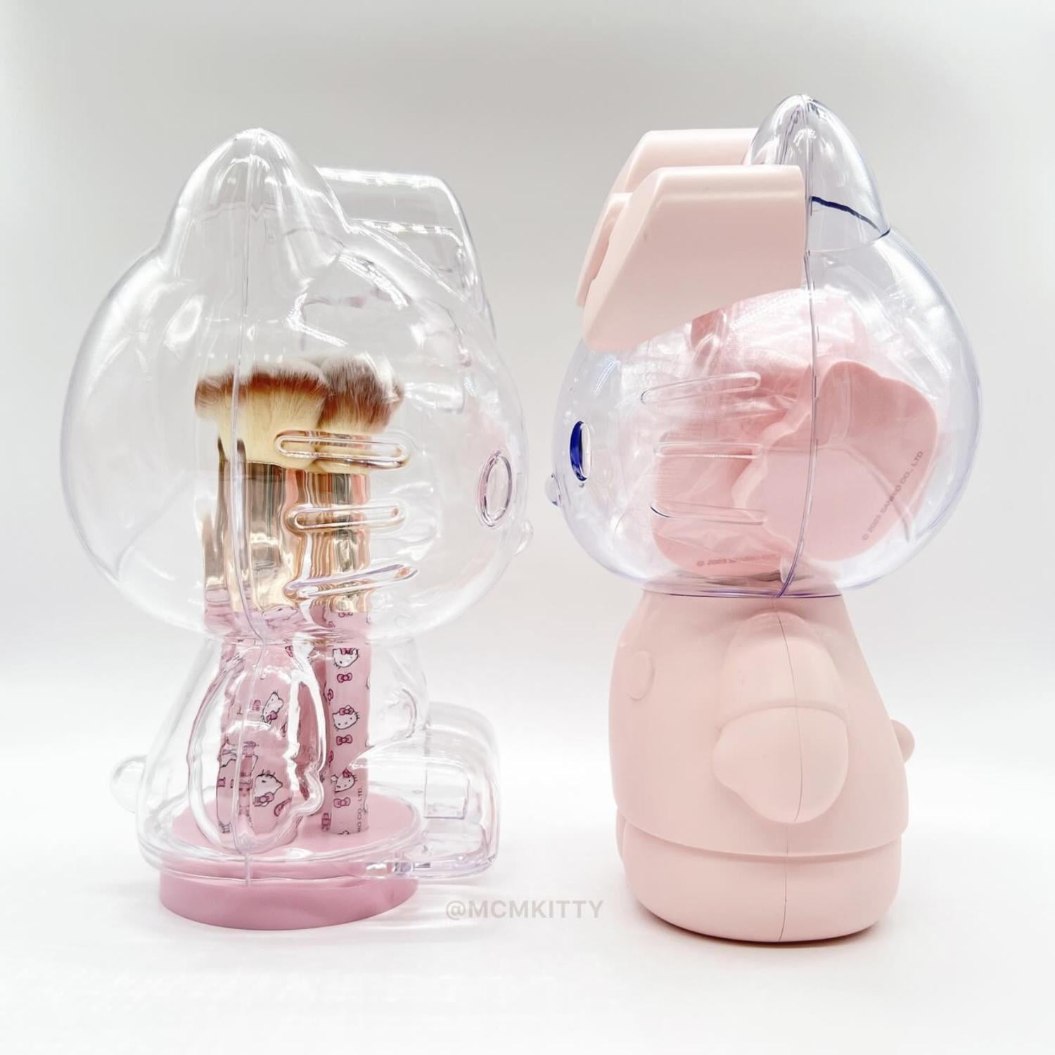 Impressions Vanity Hello Kitty 6 Pcs Super Soft Makeup Brush Set with Clear Cloche (Pink)