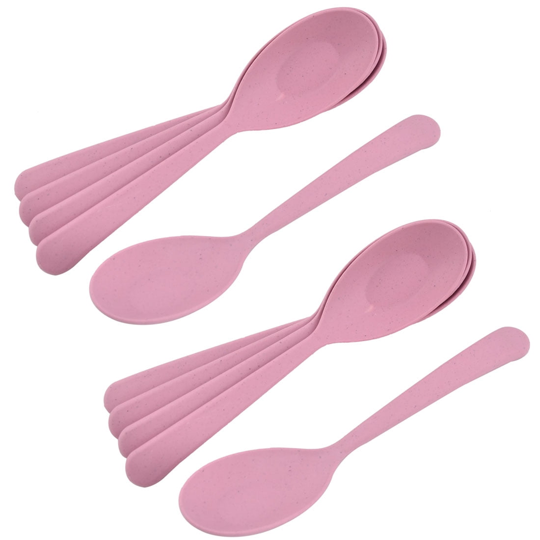 Unique Bargains Kitchen Restaurant Plastic Rice Soup Serving Spoon Scoop Pink 16cm Length 10pcs