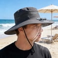 thumbnail image 4 of Solar USB Fan Bucket Hat, Summer Solar USB Dual Charging Fisherman Fan Hat, Men’s Strong Wind Portable Cooling Hat, Sun Hat for Outdoor Fishing Camping Hiking and Travel, 4 of 8
