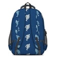 thumbnail image 3 of Bigfoot and Yeti Blue Pattern Backpack for School, Cute School Bag with Adjustable Shoulder Straps and Padded Back, 16.9"x12.6"x5.9", 3 of 4