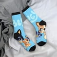 thumbnail image 5 of Silaia Bluey Print Adult Socks, Athletic Socks, Mens and Womens Crew Cushion Socks,Work Athletic Running Socks,Casual Breathable Socks, 5 of 6