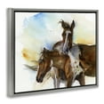 thumbnail image 4 of Stupell Industries Brown Horses Watercolor Animals & Insects Painting Gray Floater Framed Canvas Art Print Wall Art, 21 x 17, 4 of 10