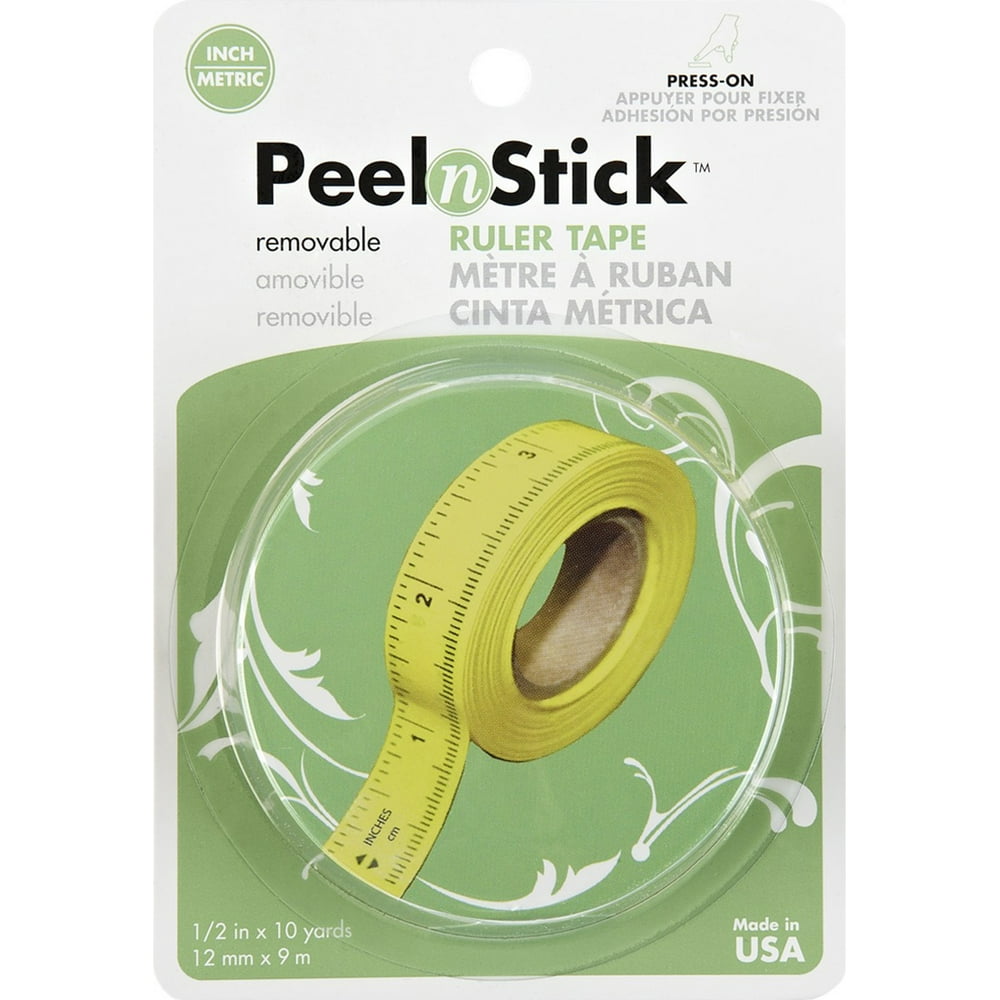 Thermoweb Peel n Stick Removable Ruler Tape 1/2"X10yd - Walmart.com