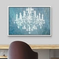thumbnail image 3 of wall26 Framed Canvas Print Wall Art Blue Past Paint White Crystal Chandelier Decorative Lights Digital Art Realism Contemporary Chic Relax/Calm for Living Room, Bedroom, Office - 24"x36" Wh, 3 of 5