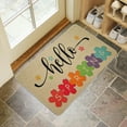 thumbnail image 4 of Spring Welcome Mat Spring Door Mat Spring Flower Doormat - Hello Spring Floral Door Mat Indoor Outdoor Non-Slip Doormat Home Entryway Farmhouse Decor, 30"x17", 4 of 6