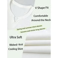 thumbnail image 3 of Ambiloof Men's Short Sleeve T-Shirt Slim Fit V Neck Shirts Stretch Tee Casual Underwear Athletic Soft Top, 3 of 5