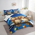 thumbnail image 3 of Castle Fairy Preppy Children Cute Animal Owl Bedding Comforter Set 7pcs,Happy Winter Xmas Queen Bedding Sets Super Cozy,Merry Christmas Queen Sheet Sets,Lightweight Room Decor,Reversible, 3 of 8