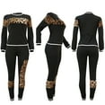 thumbnail image 4 of Akmipoem 2 Piece Outfits Women Leopard Sweatsuit Tracksuit Jogging Suit Activewear Sets, 4 of 5