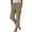 Khaki, variant on Women's Spring Elastic Straight Leg Casual Pants Button Detail Leisure Style