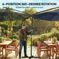 thumbnail image 5 of 10 ft Offset Patio Umbrella with Cover, Hanging Cantilever Umbrella with 360Â° Rotation, Crank Handle, Tilt, Navy Blue, 5 of 10