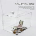 thumbnail image 2 of SHISUYAN 1Pack Clear Rectangular Suggestion Box with Slot for Office Use 8.1x6.3x4.7in, 2 of 8