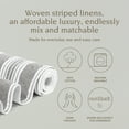 thumbnail image 2 of over&back 18x90 Woven Striped Table Runner - Washable Table Runners for a Custom Home Decor Tablescape - Coffee Table, Dinner Table, Living Room - Grey, 2 of 9