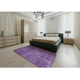 thumbnail image 5 of Ahgly Company Machine Washable Indoor Square Contemporary Bright Grape Purple Area Rugs, 8' Square, 5 of 7