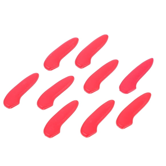Minkissy Red Plastic Finger Protectors 50Pcs Knives Tip Guards for Daily Use