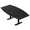 Black Cypress w/Matte Black Base no Electric, variant on 7 Ft Boat Shaped Conference Table T-Bases Data And Electric Module