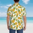 thumbnail image 5 of Haiem Pineapple Printed Hawaiian Shirt for Men - Men’s Casual Beach Summer Shirts - Stretch Fabric with Modern Fit-Medium, 5 of 7