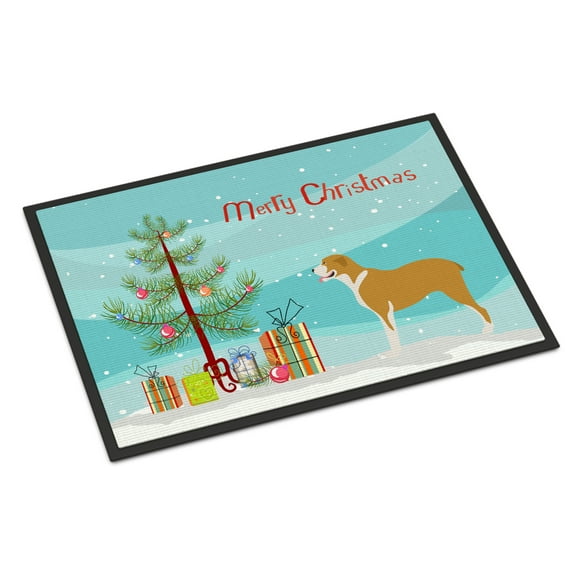 Carolines Treasures BB8489JMAT Belgium Mastiff Christmas Door Mat Indoor Rug or Outdoor Welcome Mat 24x36 Doormat 36"L