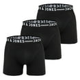 thumbnail image 1 of Jack & Jones Calzoncillos para hombre, paquete de 3 - SENSE TRUNKS, algodón elástico Negro S (Small), 1 of 6