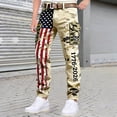 thumbnail image 4 of CONZONE American 250Th Anniversary Mens Cargo Pants Patriotic Usa Flag Graphic Staight Leg Cargo Pants for Men Lightweight Relaxed Fit 4Th Of July Trousers With Pockets, 4 of 4