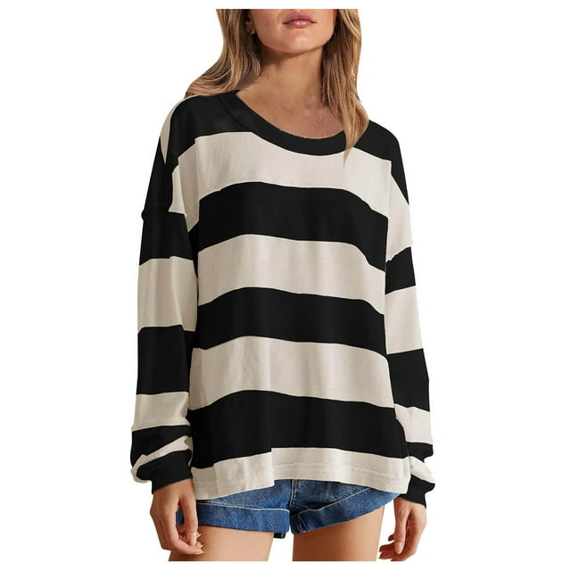 2DXuixsh Chandails à Capuchon pour Femmes Chandail en Molleton Surdimensionné Manches Longues Col Rond Chandails à Capuchon Chemises Chandail d'Automne Vêtements Preppy Tendance Blanc Taille g