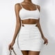 thumbnail image 2 of Conjunto de 2 piezas de traje de falda corta sin mangas sólido Sexy de moda de verano para mujer Pompotops  lopia989950, 2 of 6